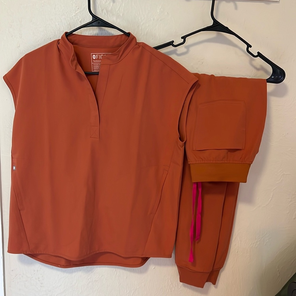 Figs Scrubs set XS Terracotta